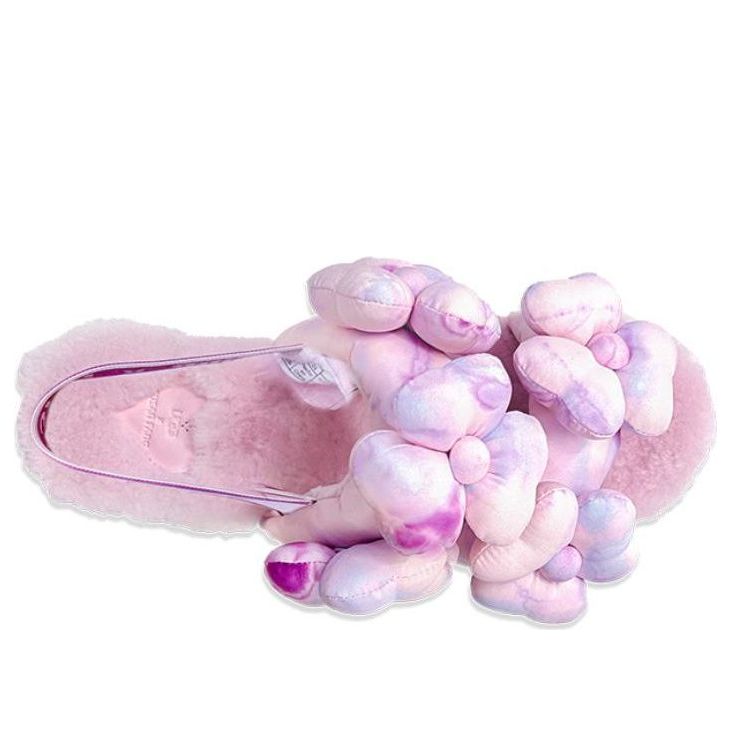 (WMNS) UGG Susan Fang Fluff Slippers 'Flower Weave Pink' 1143570-PINK