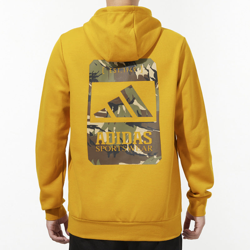 Men's adidas Back Camouflage Logo Printing Sports Gold Color H39274