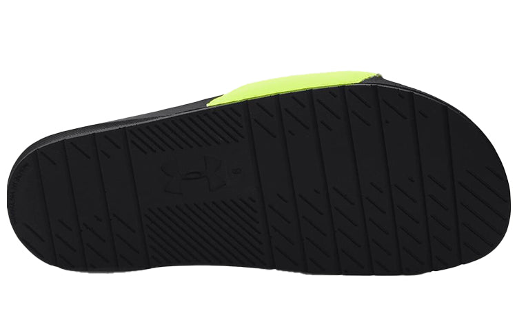 Under Armour Core Remix Neon Slide 'Black High-Vis Yellow' 3023777-001