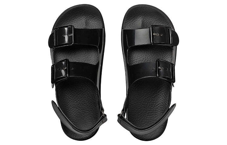 (WMNS) Gucci Mini Double G Sandal 'Black Rubber' 660243-J8700-1000