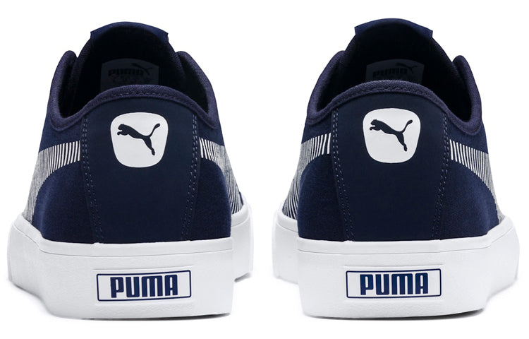 PUMA Bari Stylish Retro Low Top Casual Skate Shoes Unisex Navy Blue 369116-03