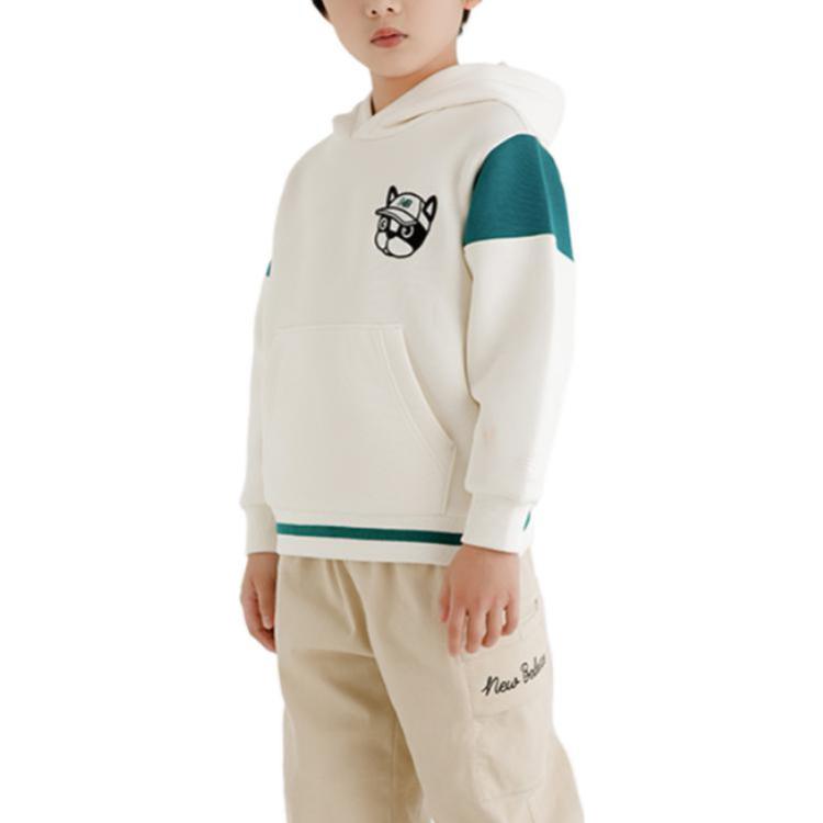 (GS) New Balance Casual Hoodie 'White Green' 7CD12053-IV