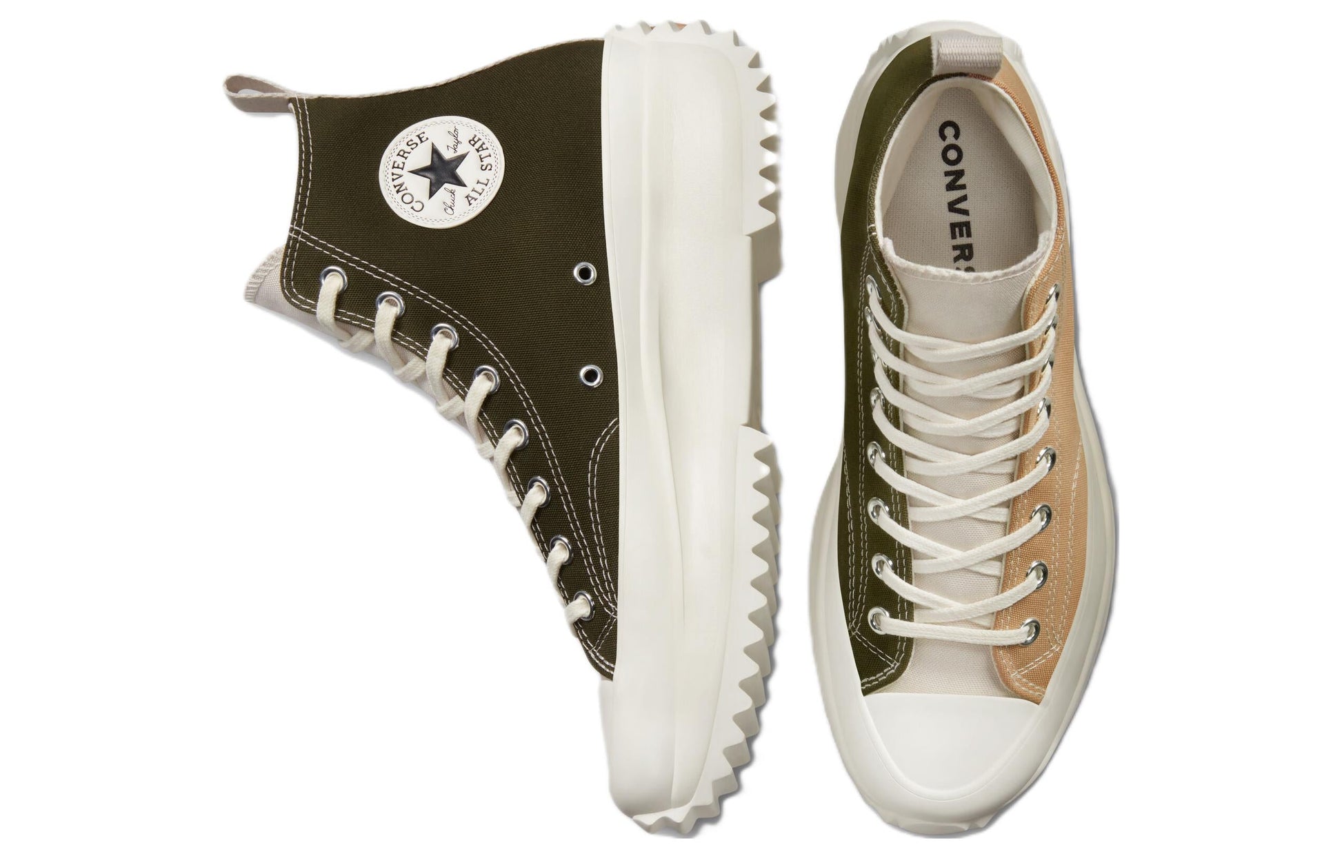Converse Run Star Hike Platform Tri-Panel High 'Color Block - Hemp' A01646C