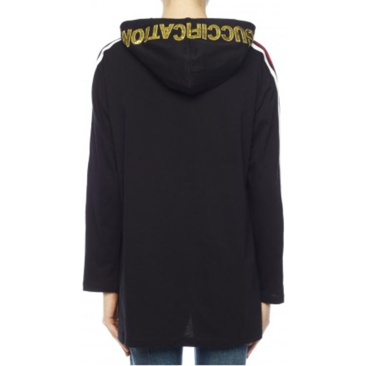 (WMNS) Gucci Sequin Tiger Hooded Sweatshirt 'Black' 502152-X9P60-1082