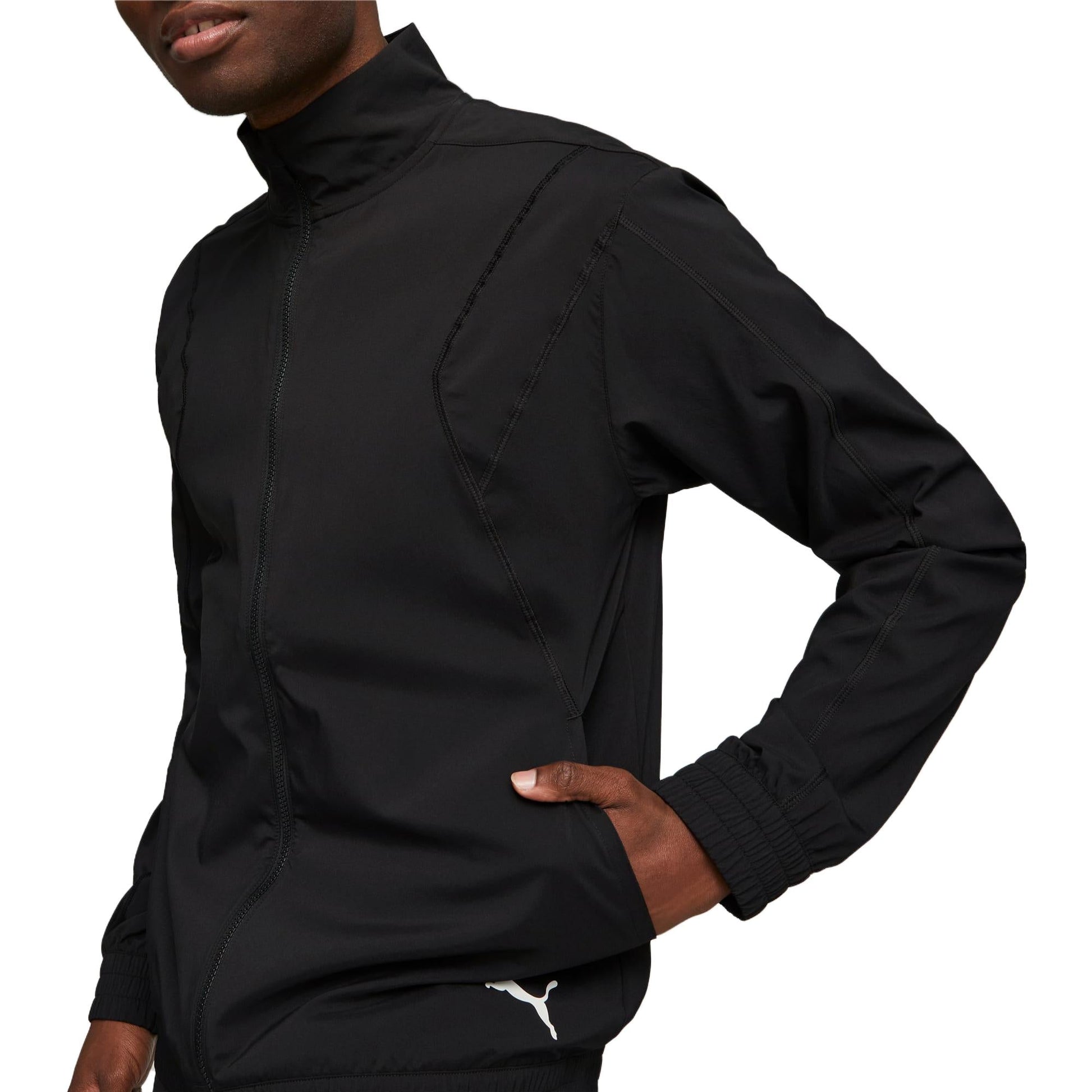 PUMA FIT Full-Zip Woven Training Jacket 'Black' 523859-01