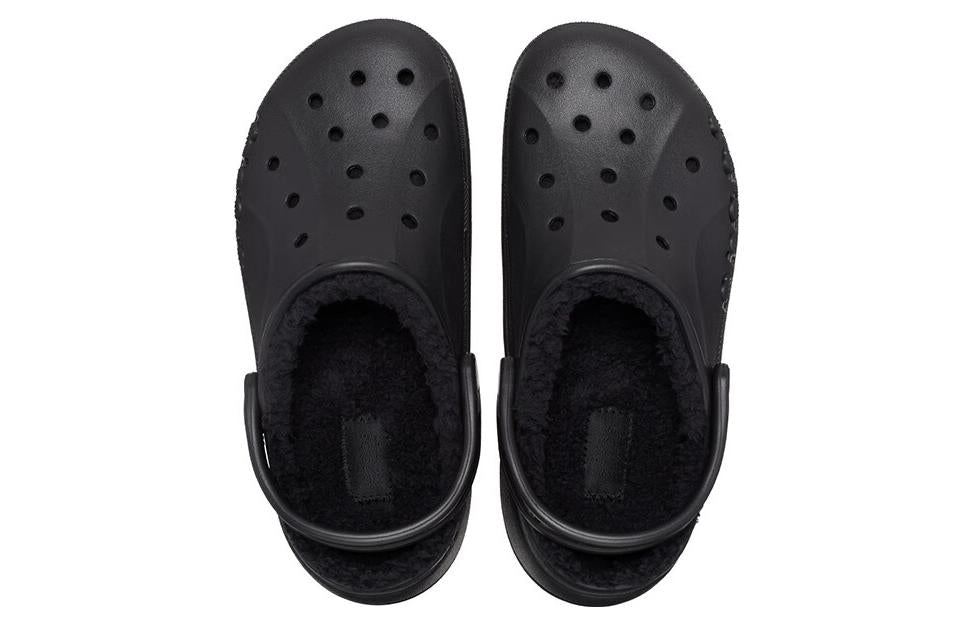(WMNS) Crocs Baya Platform Lined Clog Sandals 'Black' 208708-001