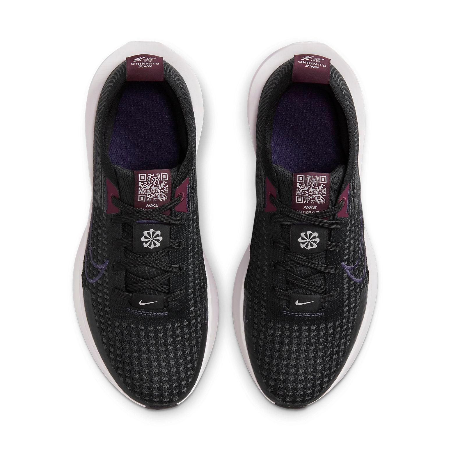 (WMNS) Nike Interact Run Road Running Shoes 'Black White' FD2292-002