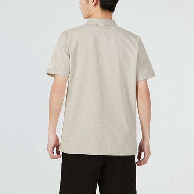 PUMA Mix Badge Polo Shirt 'Beige' 537039-64