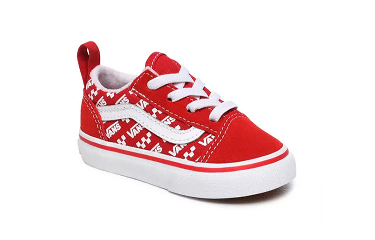 Vans Logo Repeat Elastic Lace Old Skool Red VN0A4TZOW35