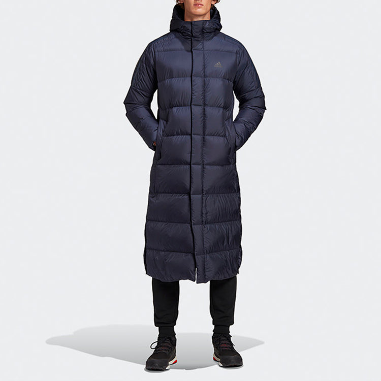 adidas Sports Windproof Stay Warm hooded down Jacket Blue GE9994