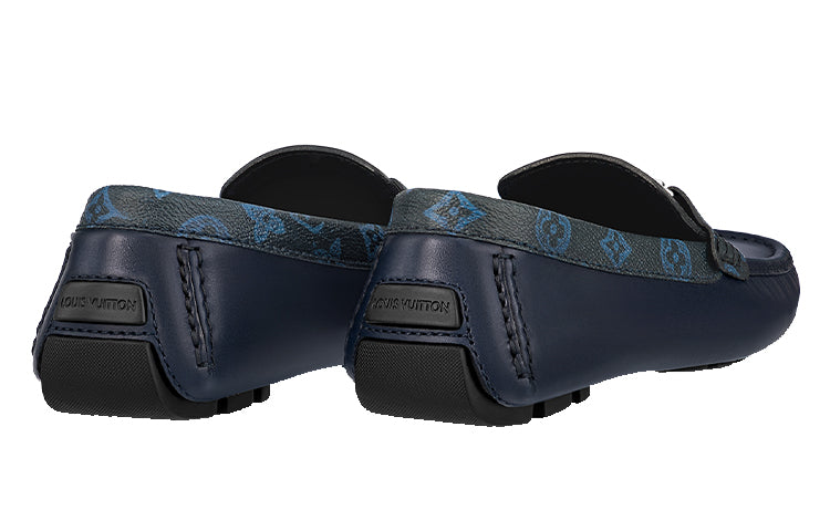 LOUIS VUITTON LV Monte Carlo Moccasin Shoes 'Navy with Monogram Collar' 1AANOW