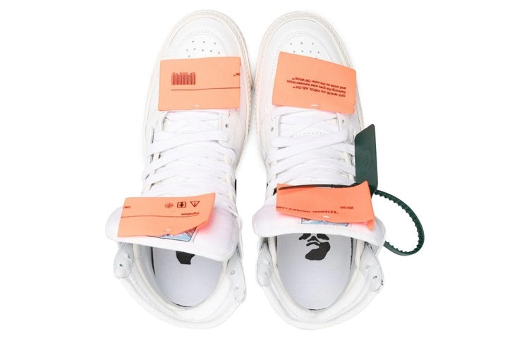 (WMNS) Off-White Off Court 3.0 Leather Canvas Sneaker 'White Orange' OWIA112C99LEA0020120