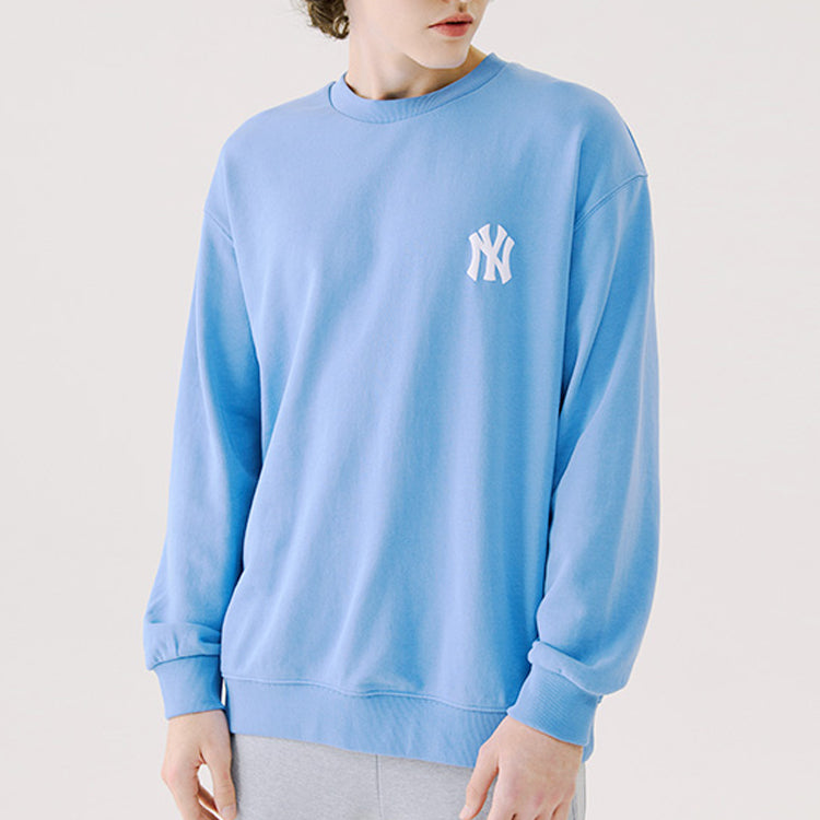 MLB Loose Athleisure Casual Sports Round Neck Long Sleeves Unisex Blue 31MTC4011-50U