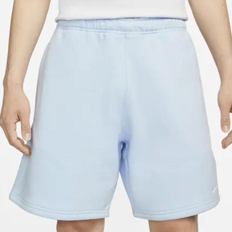 Nike Solo Swoosh Fleece Shorts Logo 'Light Blue' DV3055-441