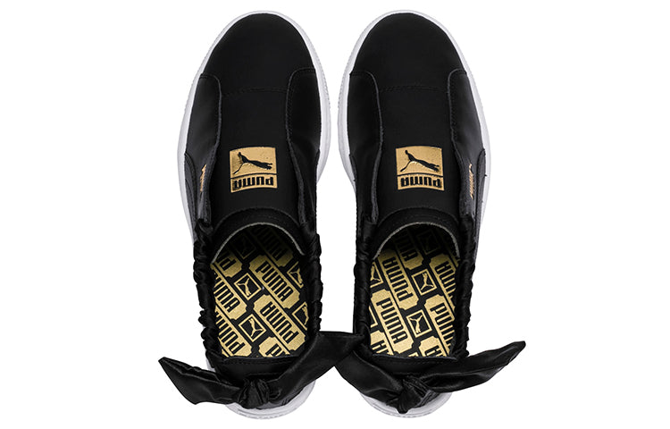 (WMNS) PUMA Basket Twist Black/Gold 369301-01