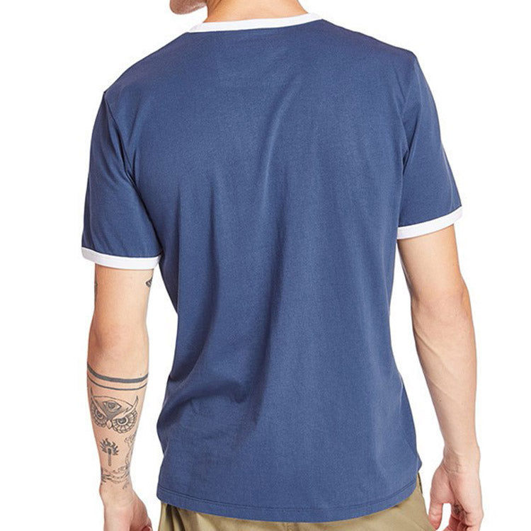 Men's Timberland Casual Round Neck Printing Short Sleeve Blue A2B86288