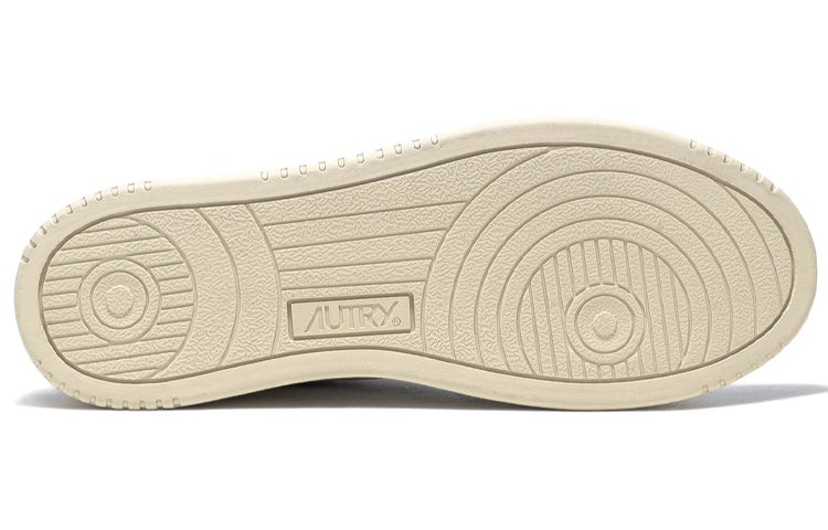 (WMNS) AUTRY Medalist Low Leather and Suede 'White Green and Embroidered Logo' AULW-SP03