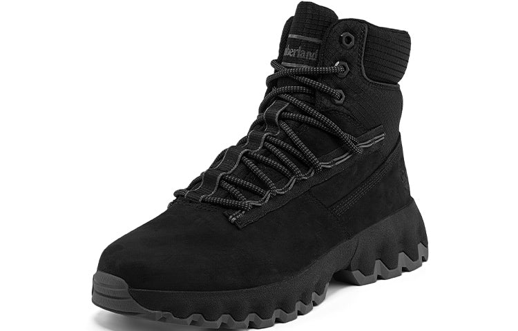 Timberland Greenstride Edge Waterproof Wide Fit Boots 'Black Nubuck' A2KT4W