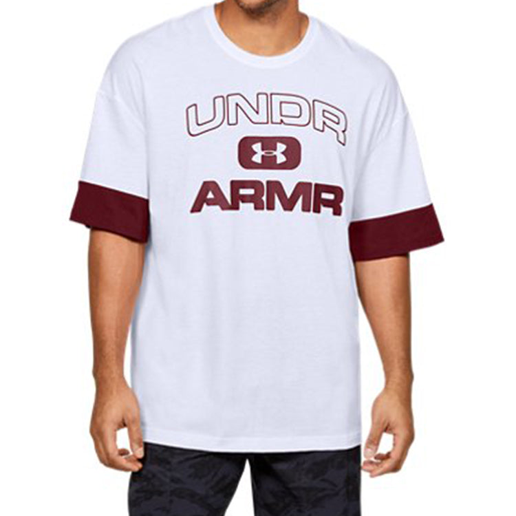 Under Armour Moments Basketball Sports Short Sleeve Couple Style White 1351345-100
