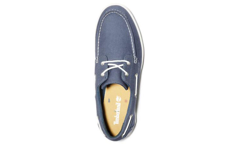 Timberland Seneca Bay Mixed Media Boat Shoes 'Navy' A1XEU432