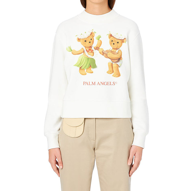 PALM ANGELS Round Neck Pullover White PWBA016S20FLE0070360