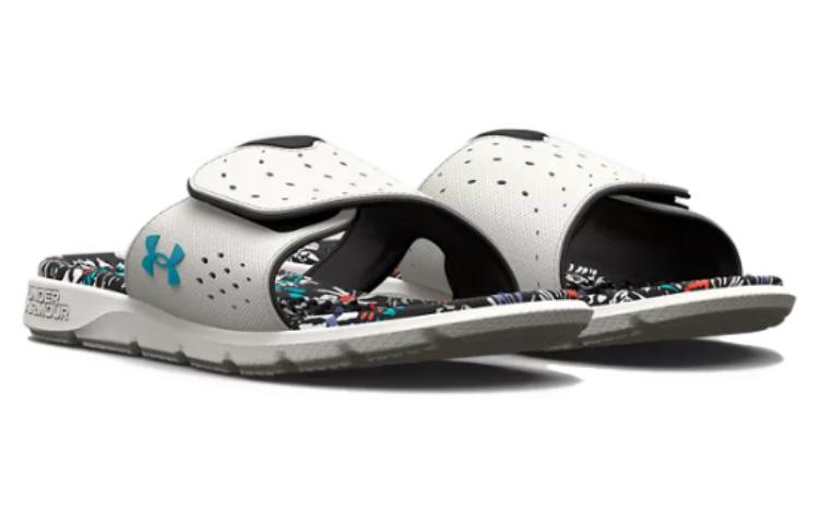 (WMNS) Under Armour Ignite 7 Graphic Footbed Slide 'Grey Mist Floral' 3026029-100