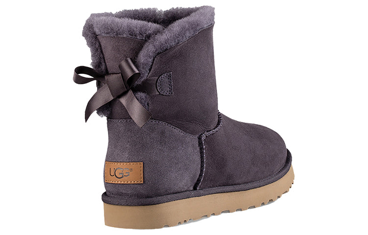 (WMNS) UGG Mini Bailey Bow II Boot Snow boots Purple/Grey 1016501-NHT