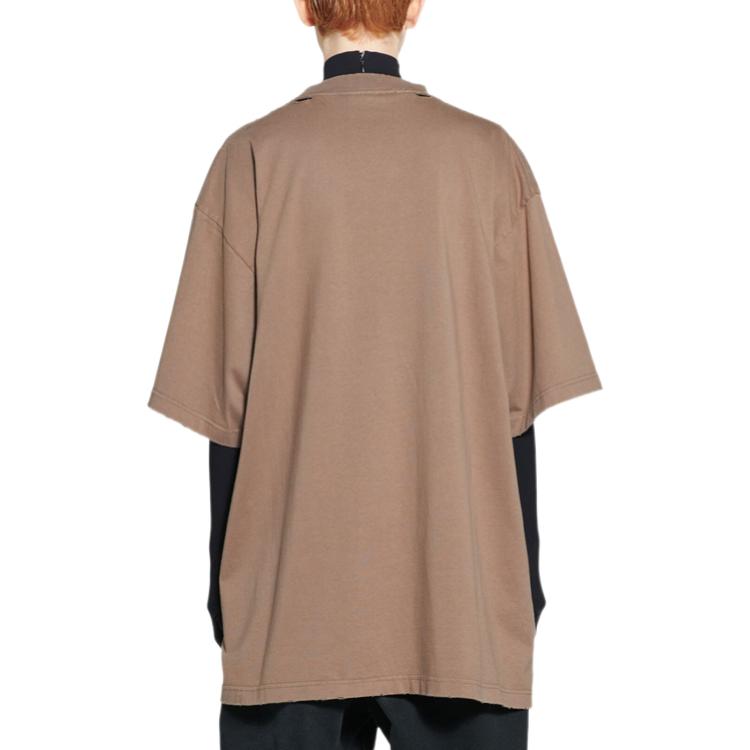 Balenciaga Caps T-shirt Boxy Fit 'Tan' 651795TNVL17761
