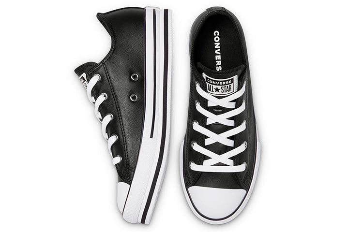 (GS) Converse Chuck Taylor All Star Leather EVA Platform Low 'Black' 669710C