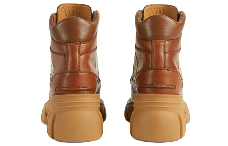 (WMNS) Gucci Interlocking G Ankle Boots 'Brown' 663594-DTNE0-2560