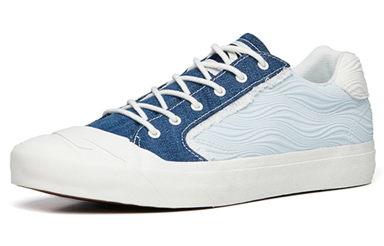 ANTA Life Series Sneakers Canvas Low 'White Blue' 112228077S-5