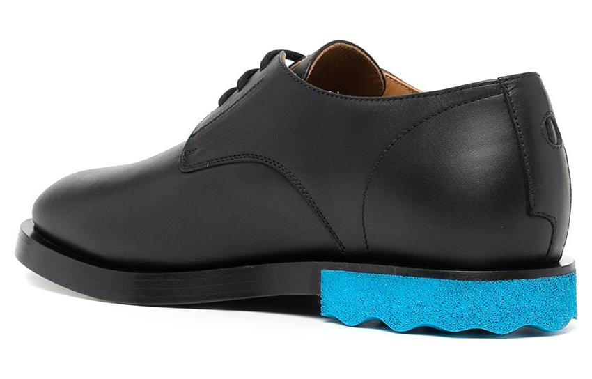 Off-White Contrasting-Sole Derby Shoes 'Black Blue' OMIF008F21LEA0011045