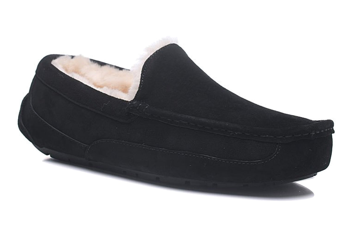 UGG Ascot Leather Slipper 'Black' 5775-BLK