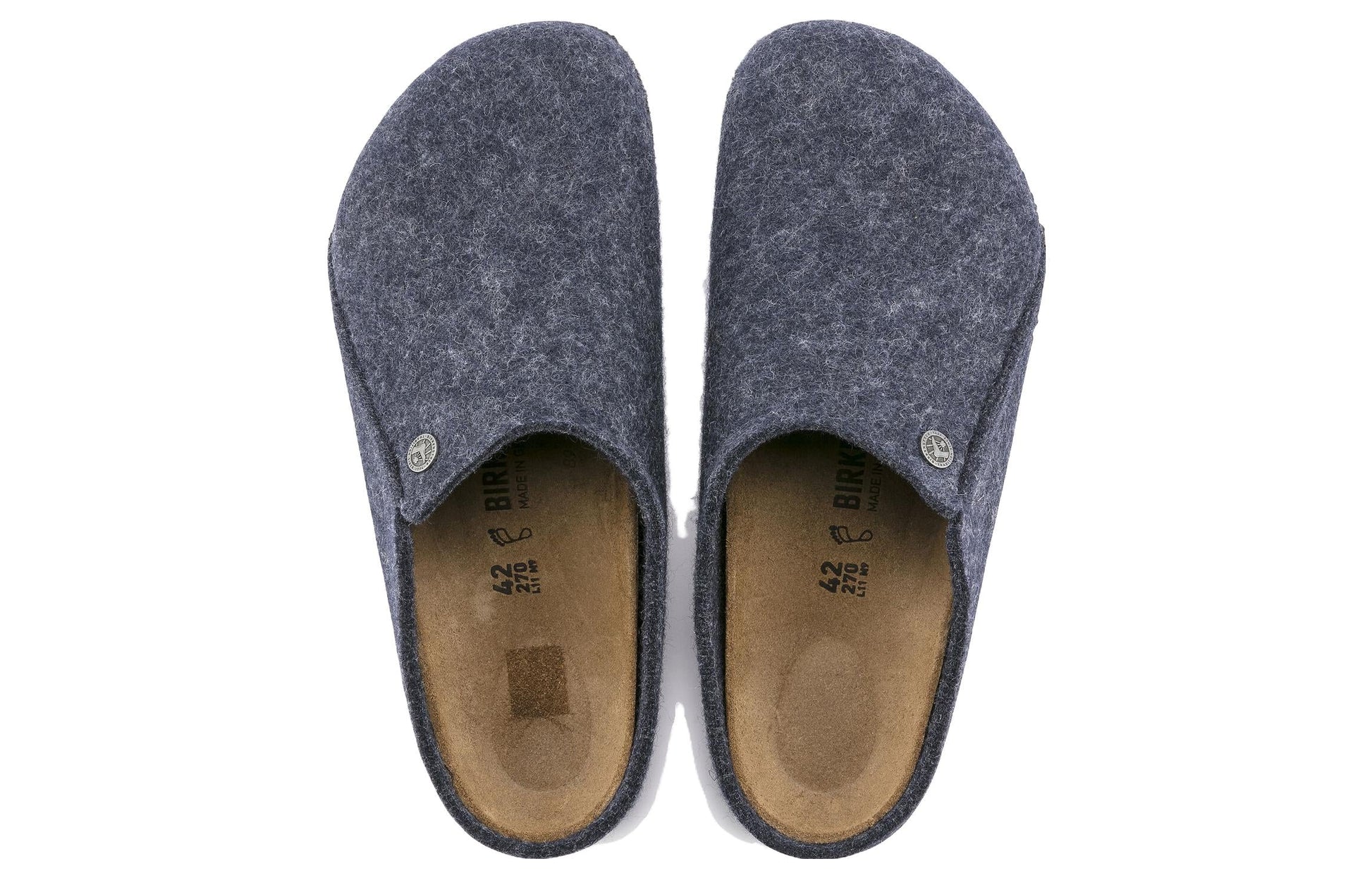 Birkenstock Zermatt Shearling Wool Felt Narrow Fit 'Blue' 1017519