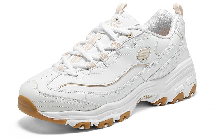 (WMNS) Skechers D'Lites Good Neutral 'White' 149807-WHT