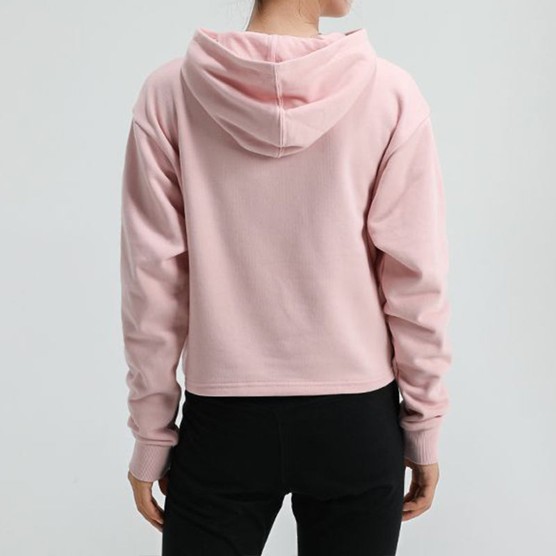 (WMNS) PUMA Amplified Cropped Tr Hoodie 'Pink White' 586592-15