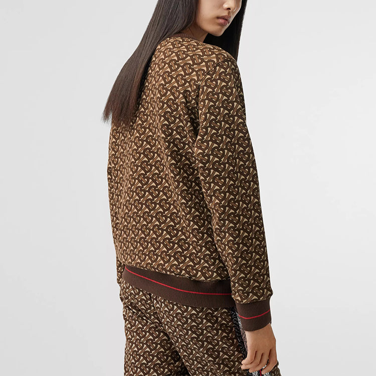 (WMNS) Burberry FW20 Logo Stripes Hoodie Brown 80184531