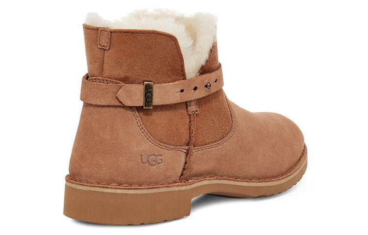(WMNS) UGG Elisa Fleece Lined Snow Boots Brown 1116107-CHE