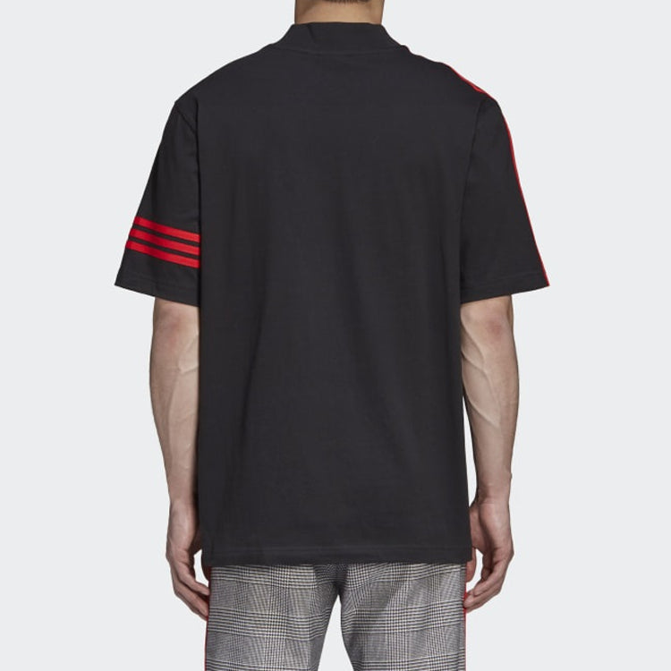 adidas originals x 424 R.Y.V. Tee Crossover ribbed High Collar Loose Short Sleeve Black FS6236