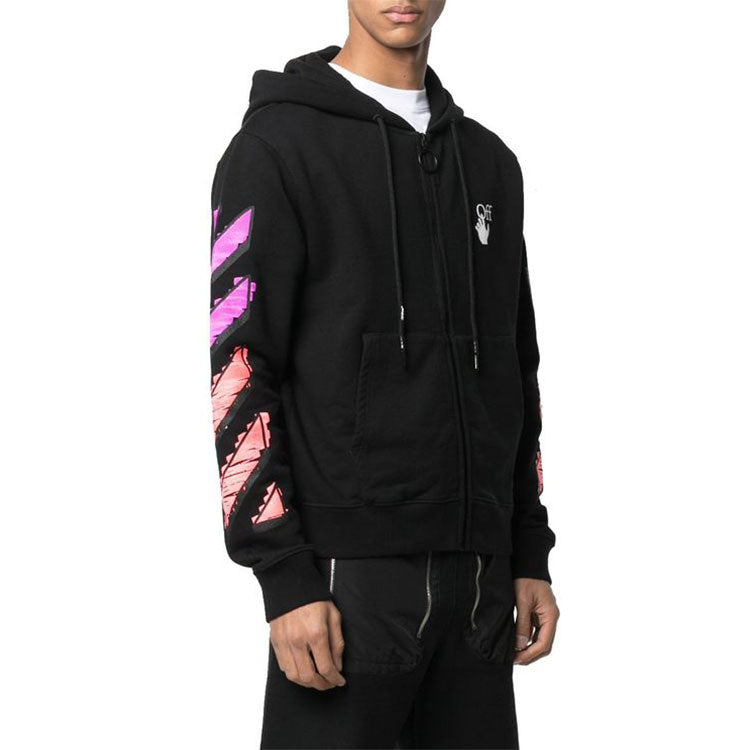 Off-White FW21 Large Arrow Printing Pattern Jacket Version Black OMBE001R21FLE0021032-1