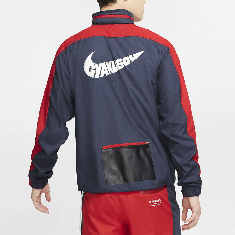 Nike x Gyakusou Crossover 1/2 Zipper Colorblock Hooded Jacket US Edition Couple Style Blue CD7107-447