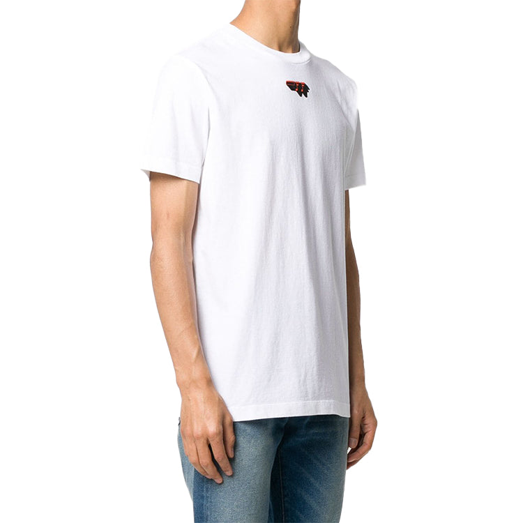 Off-White Logo Printing Short Sleeve White OMAA027E20JER0120110