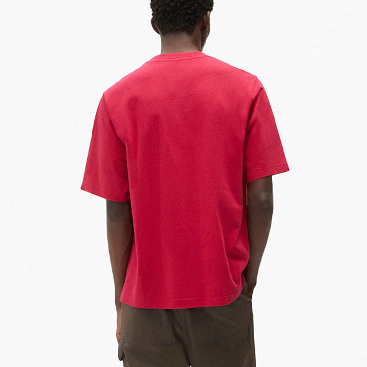 Men's KENZO FW21 Tiger Head Printing Casual Short Sleeve Red T-Shirt FB65TS053401-26