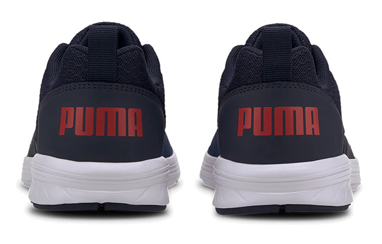 (GS) PUMA Nrgy Comet Low Top Running Shoes Black/Blue/White 190675-14