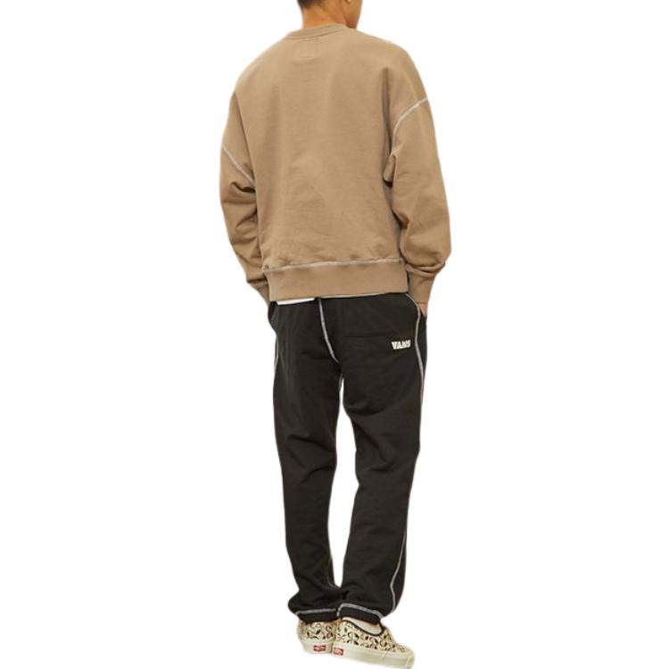 Vans Logo Alphabet Printing Round Neck Pullover Light Brown VN0A5H9GYEH