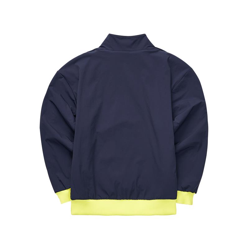 (WMNS) Skechers Stroll Series Stand Collar Reversible Pullover Sweatshirt 'Beige Green Black Yellow' L421W058