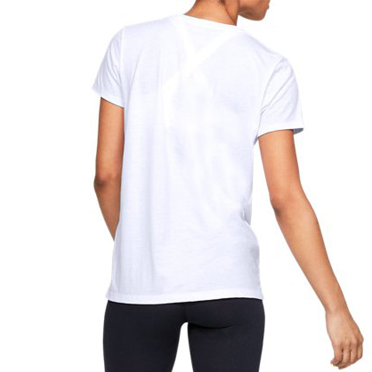 (WMNS) Under Armour Branded Training Sports Short Sleeve White 1355647-100