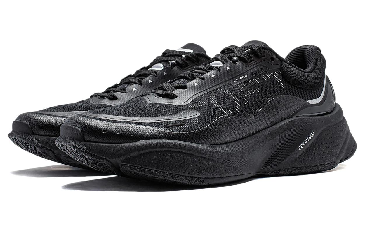 (WMNS) Li-Ning Soft Comfoam Lifestyle Shoes 'Black Silver' AGLU010-1