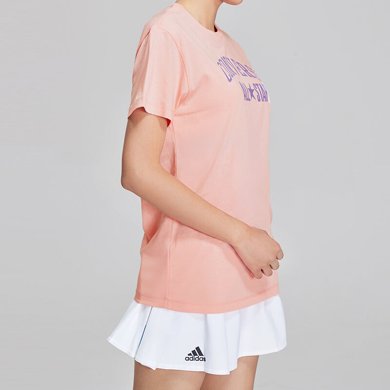 (WMNS) Converse Sport Graphic T-Shirt Asia Sizing 'Pink Blue' 10017793-A02