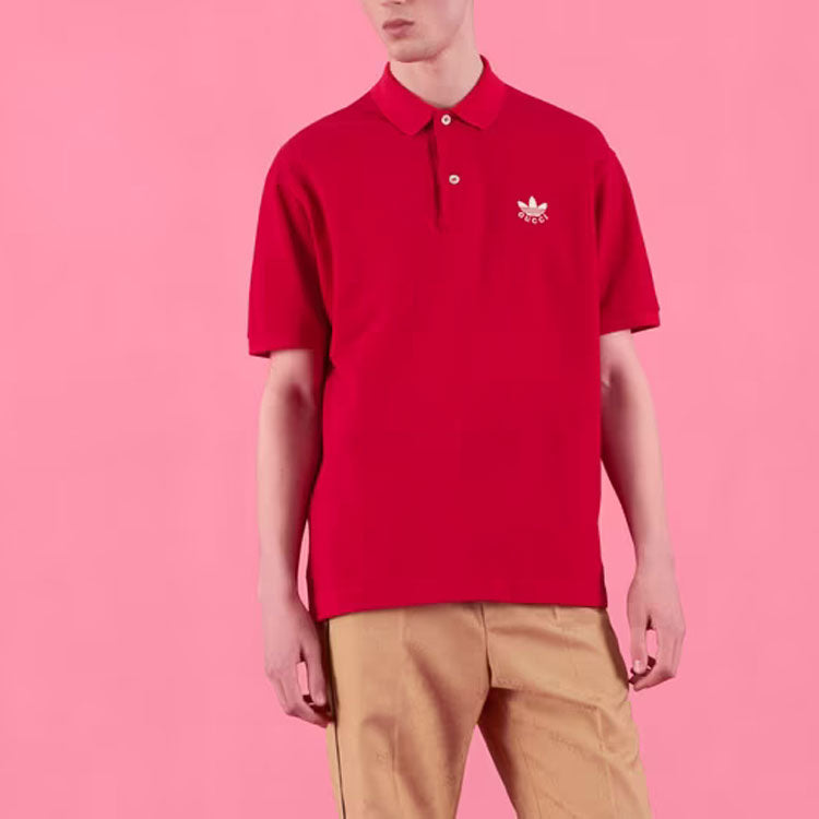 Gucci x adidas Cotton Piquet Polo 'Red' 700497-XJEL0-6290